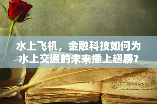 水上飞机，金融科技如何为水上交通的未来插上翅膀？