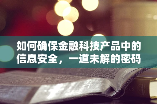 如何确保金融科技产品中的信息安全，一道未解的密码？