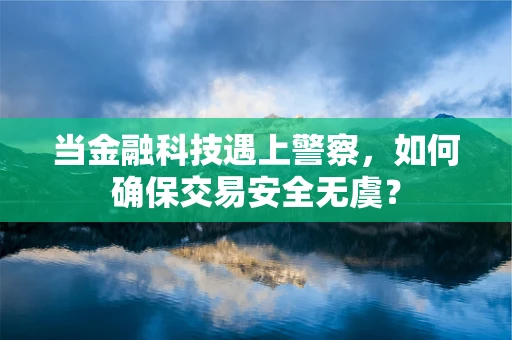当金融科技遇上警察，如何确保交易安全无虞？