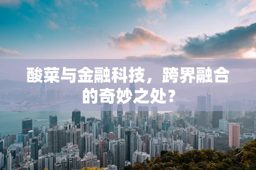 酸菜与金融科技，跨界融合的奇妙之处？