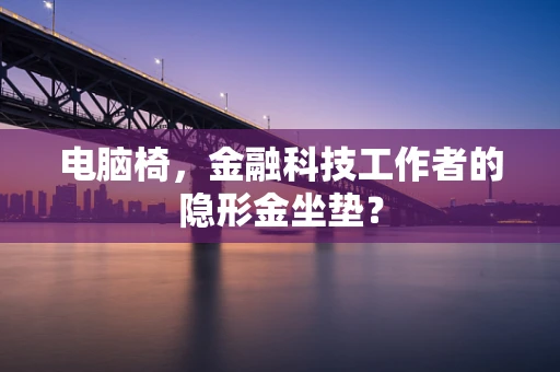 电脑椅，金融科技工作者的隐形金坐垫？