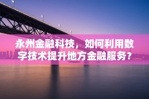 永州金融科技，如何利用数字技术提升地方金融服务？