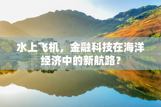 水上飞机，金融科技在海洋经济中的新航路？