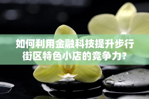 如何利用金融科技提升步行街区特色小店的竞争力？