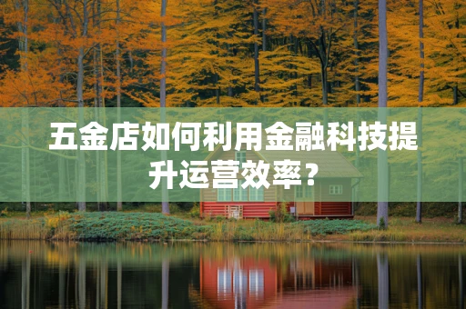 五金店如何利用金融科技提升运营效率？