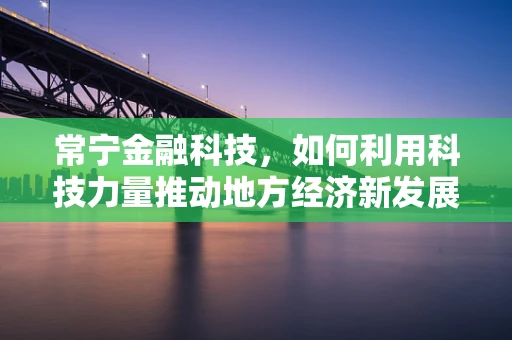 常宁金融科技，如何利用科技力量推动地方经济新发展？