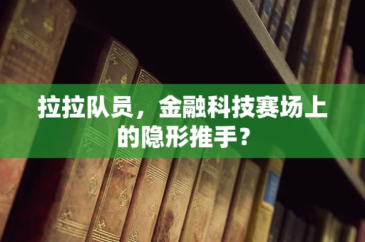 拉拉队员，金融科技赛场上的隐形推手？