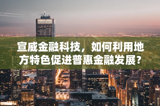 宣威金融科技，如何利用地方特色促进普惠金融发展？