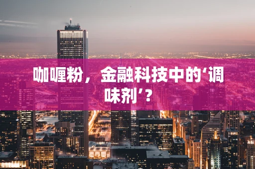 咖喱粉，金融科技中的‘调味剂’？