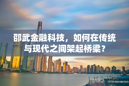 邵武金融科技，如何在传统与现代之间架起桥梁？
