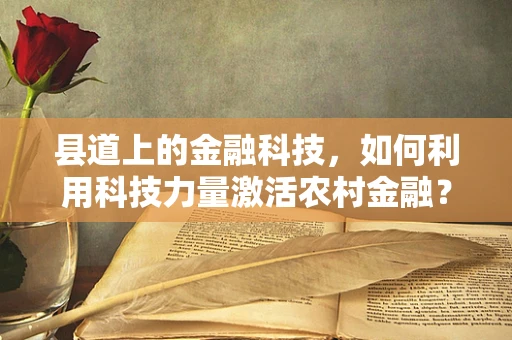 县道上的金融科技，如何利用科技力量激活农村金融？