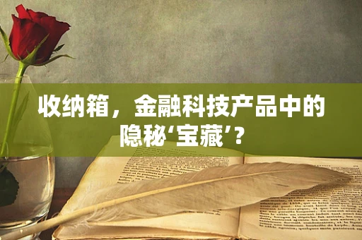 收纳箱，金融科技产品中的隐秘‘宝藏’？