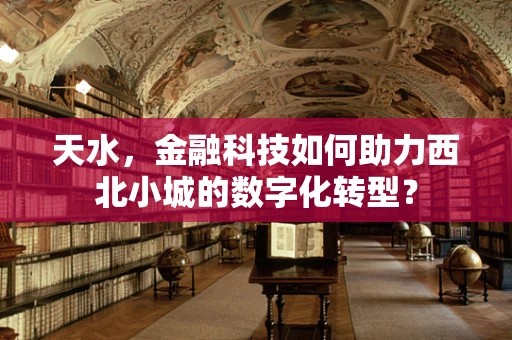 天水，金融科技如何助力西北小城的数字化转型？
