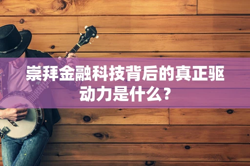 崇拜金融科技背后的真正驱动力是什么？