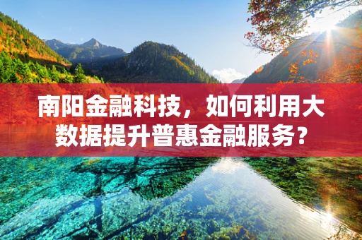 南阳金融科技，如何利用大数据提升普惠金融服务？
