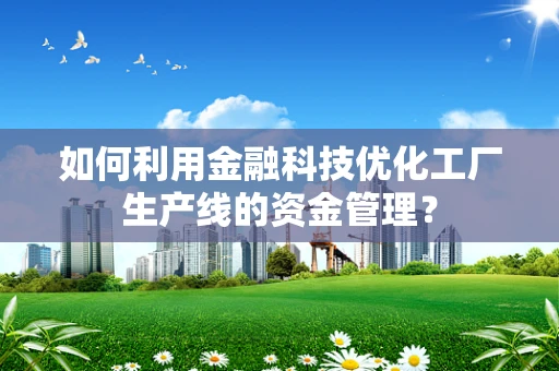 如何利用金融科技优化工厂生产线的资金管理？