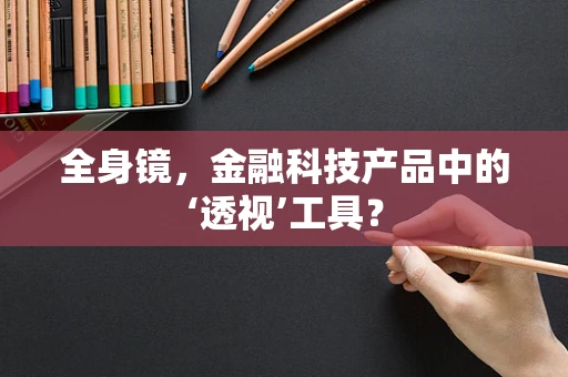 全身镜，金融科技产品中的‘透视’工具？