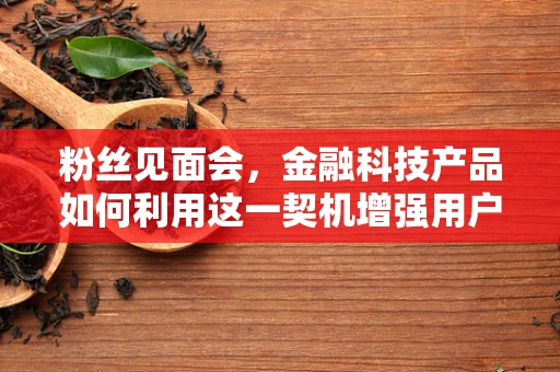 粉丝见面会，金融科技产品如何利用这一契机增强用户粘性？