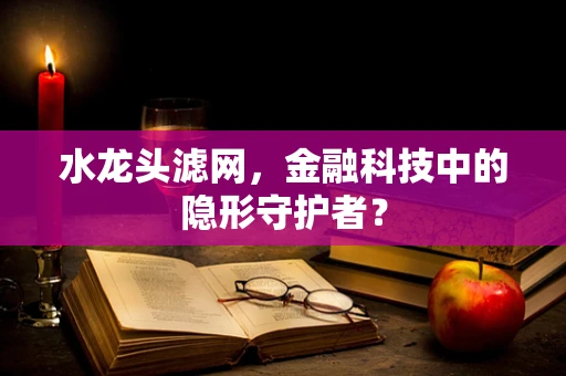 水龙头滤网，金融科技中的隐形守护者？