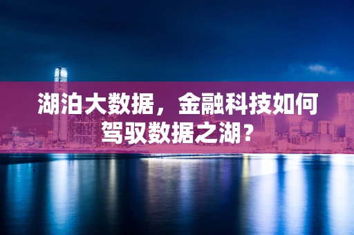 湖泊大数据，金融科技如何驾驭数据之湖？