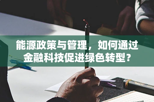能源政策与管理，如何通过金融科技促进绿色转型？