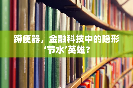 蹲便器，金融科技中的隐形‘节水’英雄？