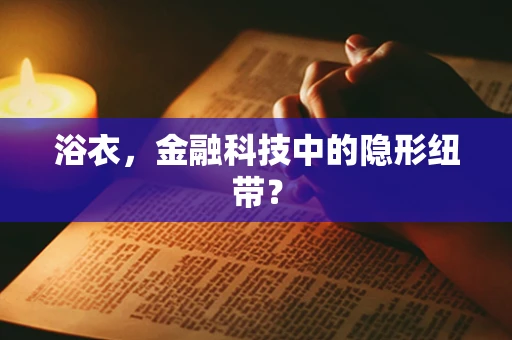 浴衣，金融科技中的隐形纽带？