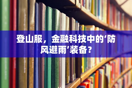 登山服，金融科技中的‘防风避雨’装备？