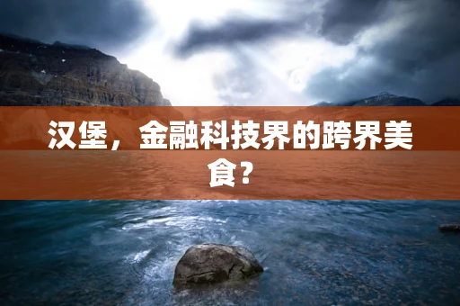 汉堡，金融科技界的跨界美食？