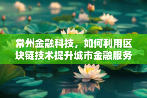 常州金融科技，如何利用区块链技术提升城市金融服务效率？
