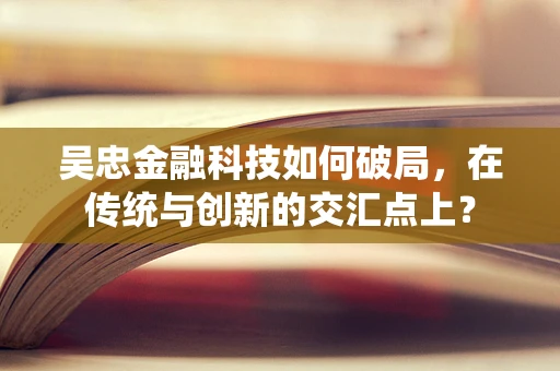 吴忠金融科技如何破局，在传统与创新的交汇点上？