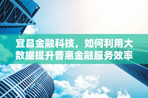 宜昌金融科技，如何利用大数据提升普惠金融服务效率？