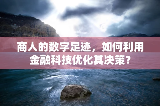 商人的数字足迹，如何利用金融科技优化其决策？