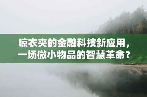 晾衣夹的金融科技新应用，一场微小物品的智慧革命？