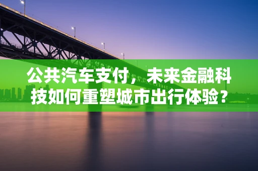 公共汽车支付，未来金融科技如何重塑城市出行体验？