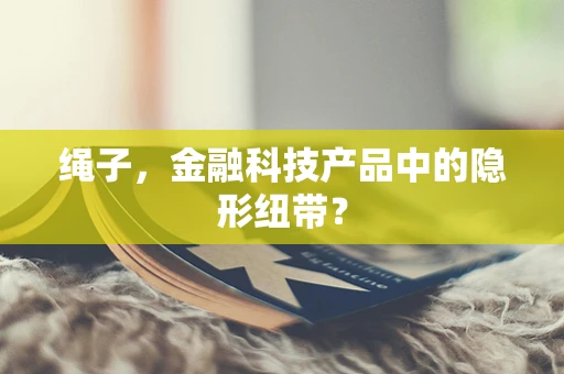 绳子，金融科技产品中的隐形纽带？