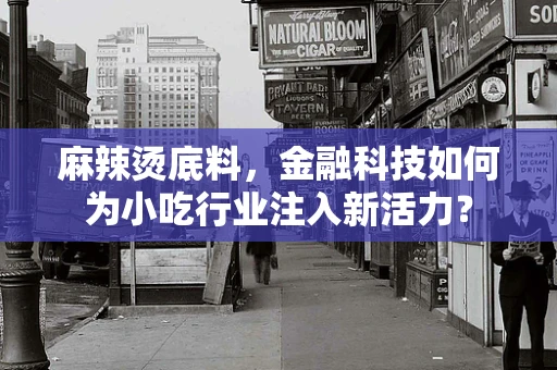 麻辣烫底料，金融科技如何为小吃行业注入新活力？