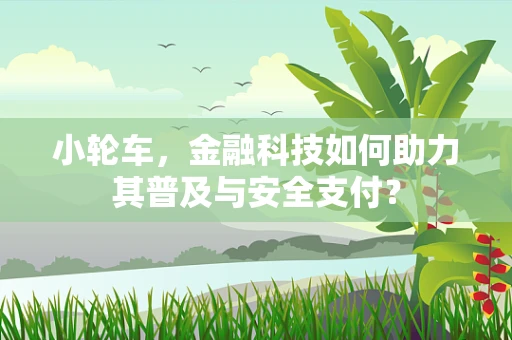 小轮车，金融科技如何助力其普及与安全支付？