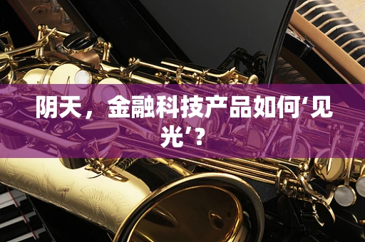 阴天，金融科技产品如何‘见光’？