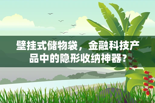 壁挂式储物袋，金融科技产品中的隐形收纳神器？