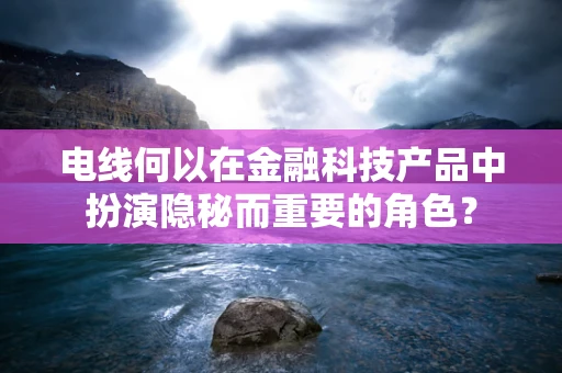 电线何以在金融科技产品中扮演隐秘而重要的角色？