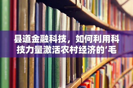 县道金融科技，如何利用科技力量激活农村经济的‘毛细血管’？
