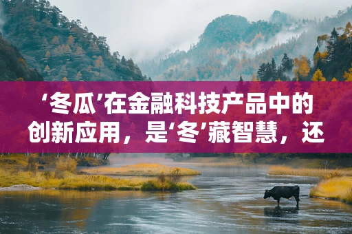‘冬瓜’在金融科技产品中的创新应用，是‘冬’藏智慧，还是‘瓜’分市场？