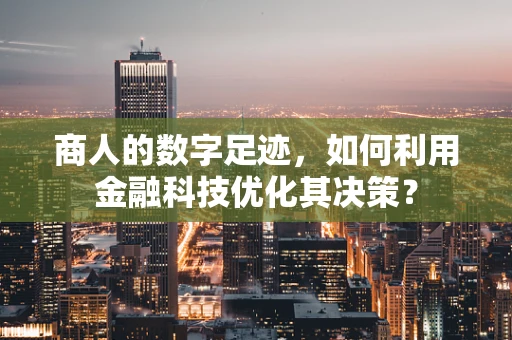 商人的数字足迹，如何利用金融科技优化其决策？
