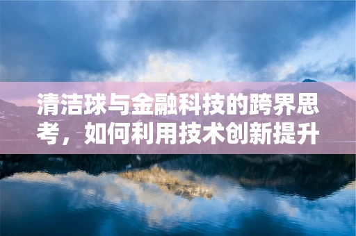 清洁球与金融科技的跨界思考，如何利用技术创新提升家庭财务管理？