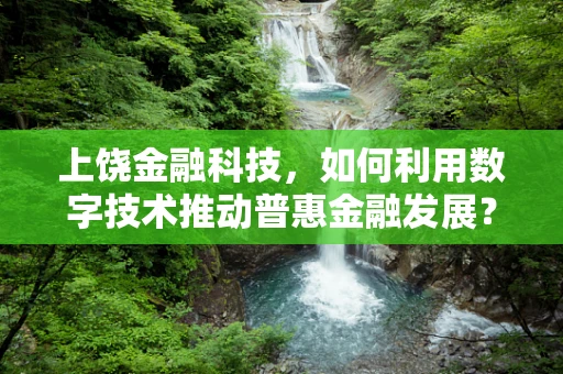 上饶金融科技，如何利用数字技术推动普惠金融发展？