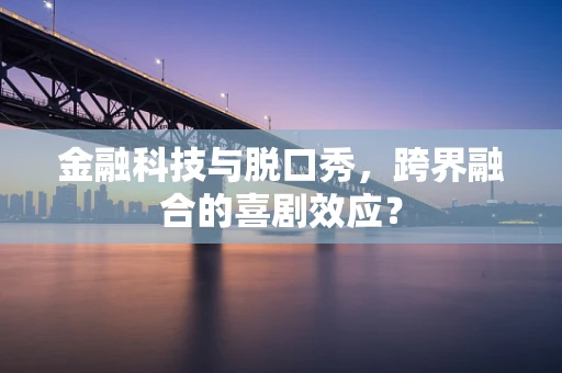 金融科技与脱口秀，跨界融合的喜剧效应？