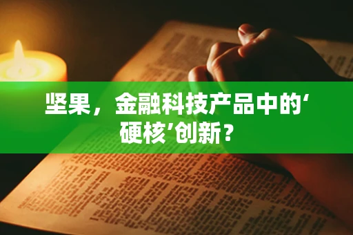 坚果，金融科技产品中的‘硬核’创新？