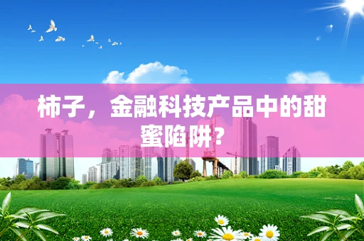 柿子，金融科技产品中的甜蜜陷阱？
