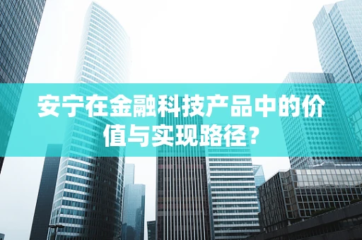 安宁在金融科技产品中的价值与实现路径？